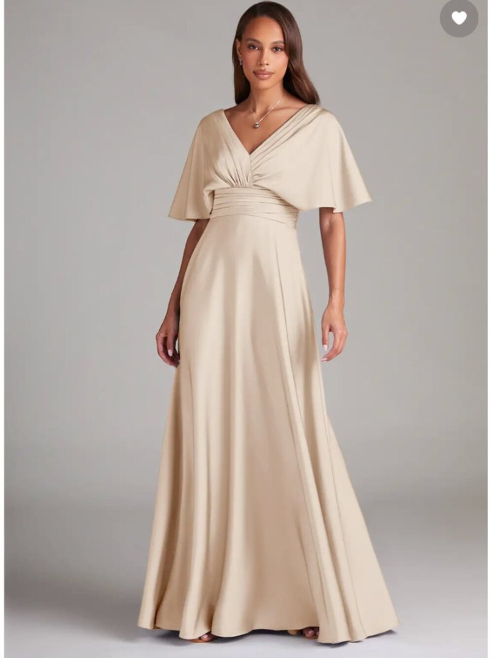 NWT - Azazie - Pamela - White Alabaster - Bridesmaid Dress